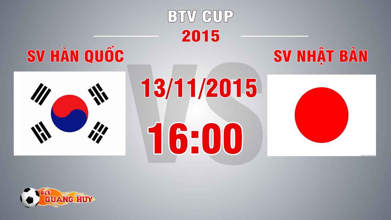 SV H&agrave;n Quốc vs SV Nhật Bản - BK1 BTV Cup 2015 | FULL