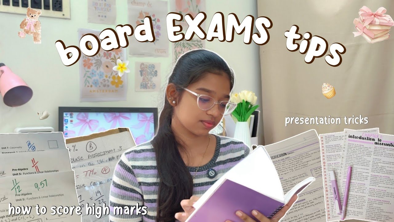 BOARD EXAM TIPS 🤍📚 | preparation, presentation tips | Priya Tharshini