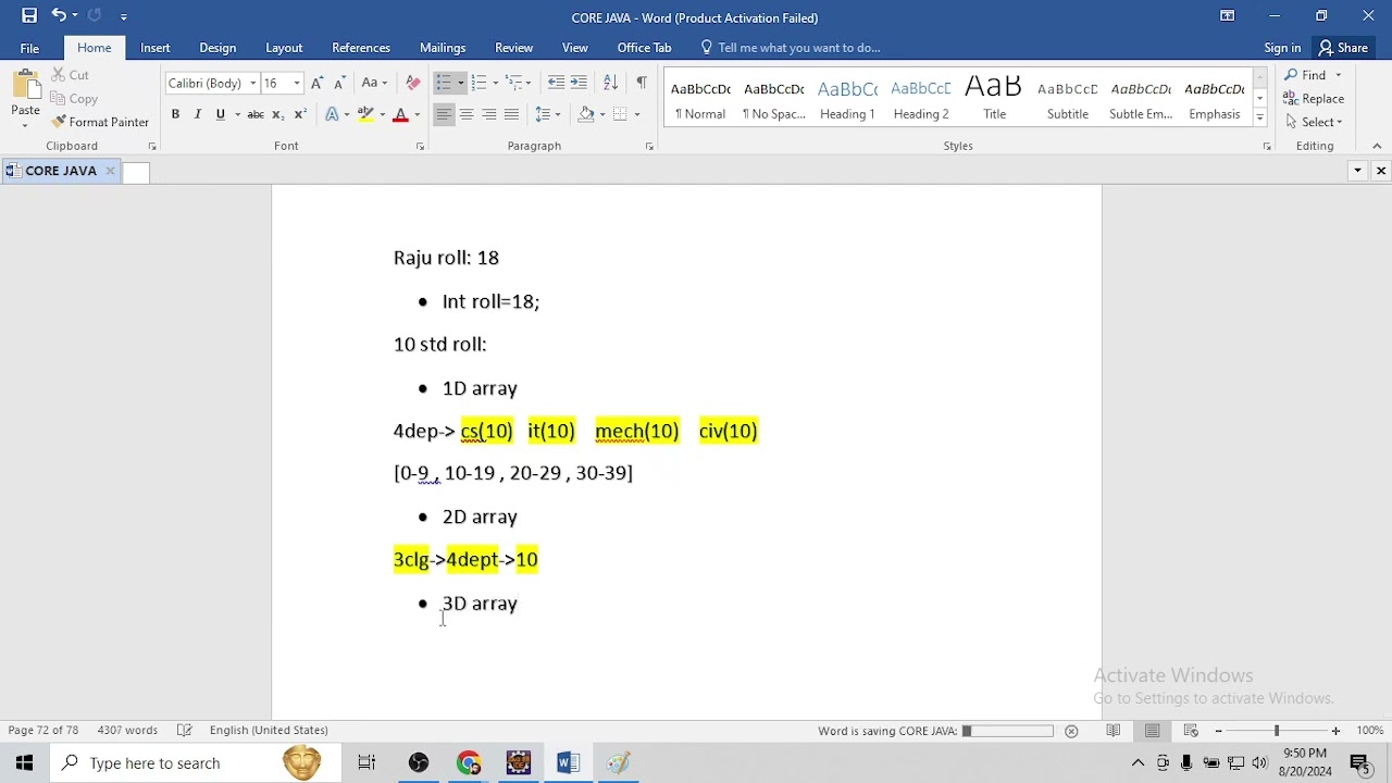 Array part-2   Lecture 25   JAVA FULL STACK COURSE DAY 25