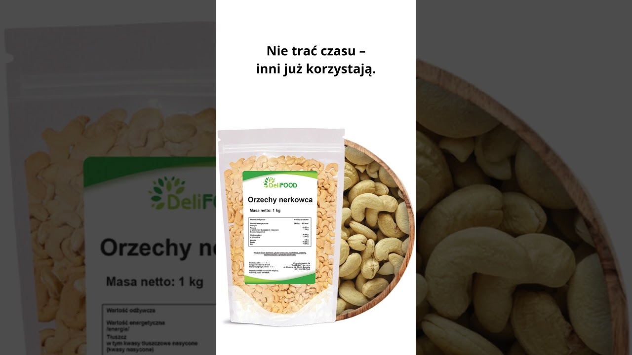 🥜 Orzechy nerkowca 1 kg &ndash; zdrowa przekąska pełna smaku! 🥰