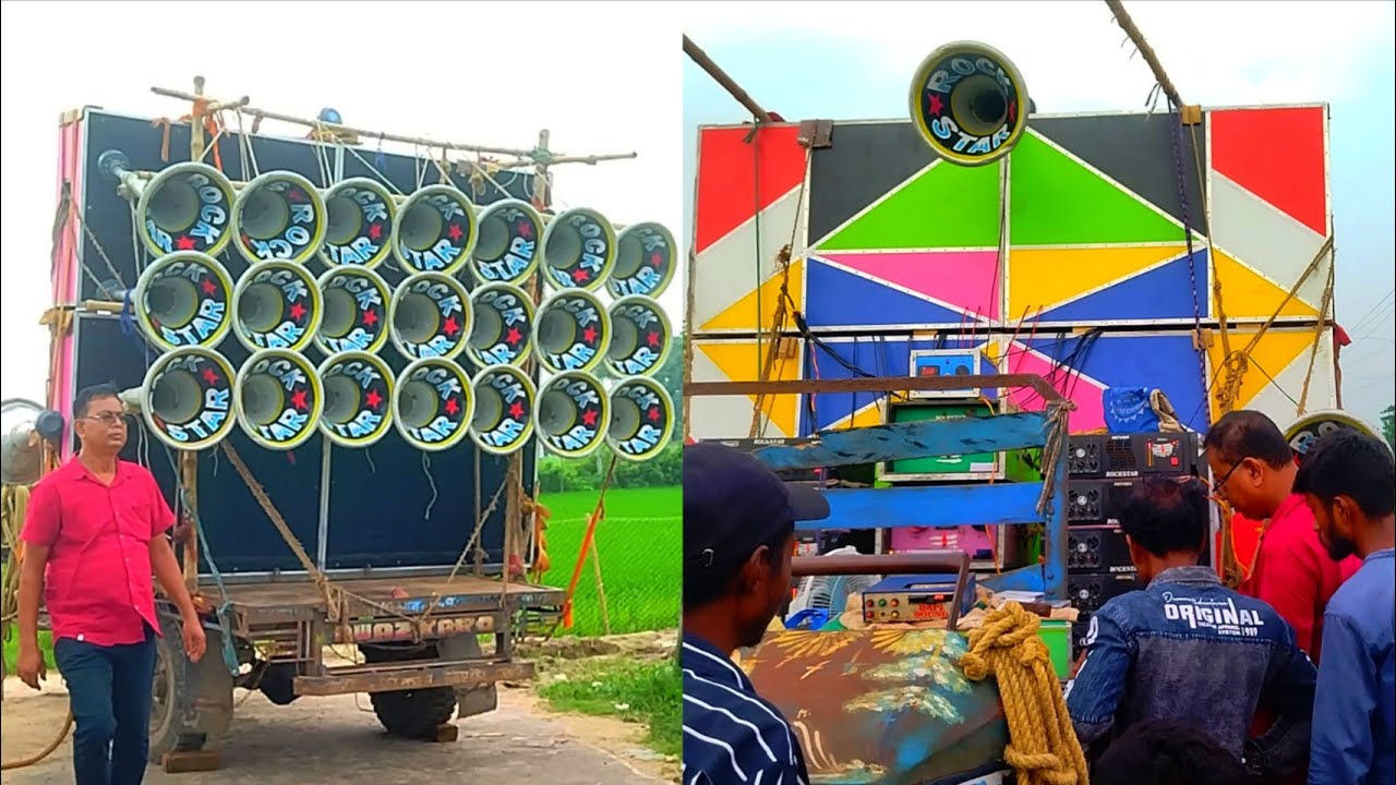 আজ রকস্টার সাউন্ড😱সবচেয়ে বড় 30)15 ইঞ্চি😎বাপি দা চেক করছে দেখুন নতুন 30 বক্স rockstar sound new 30