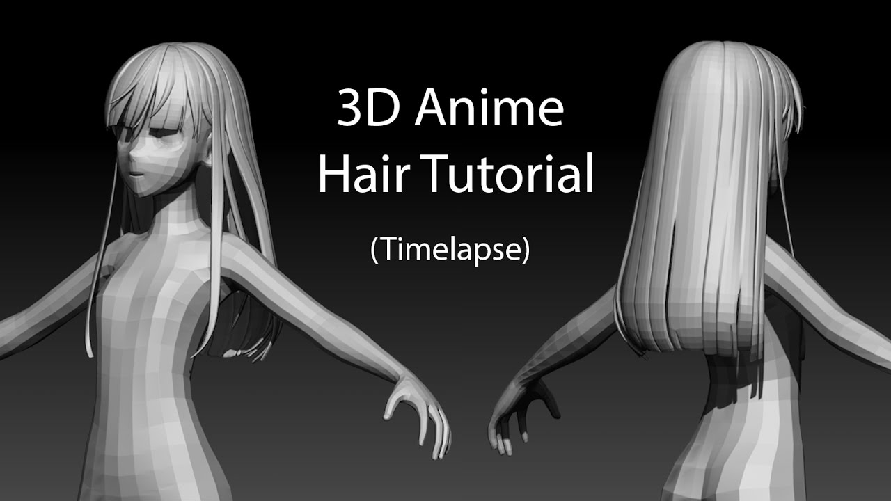 3D Anime Hair Modelling Tutorial - Blender (Timelapse Version)