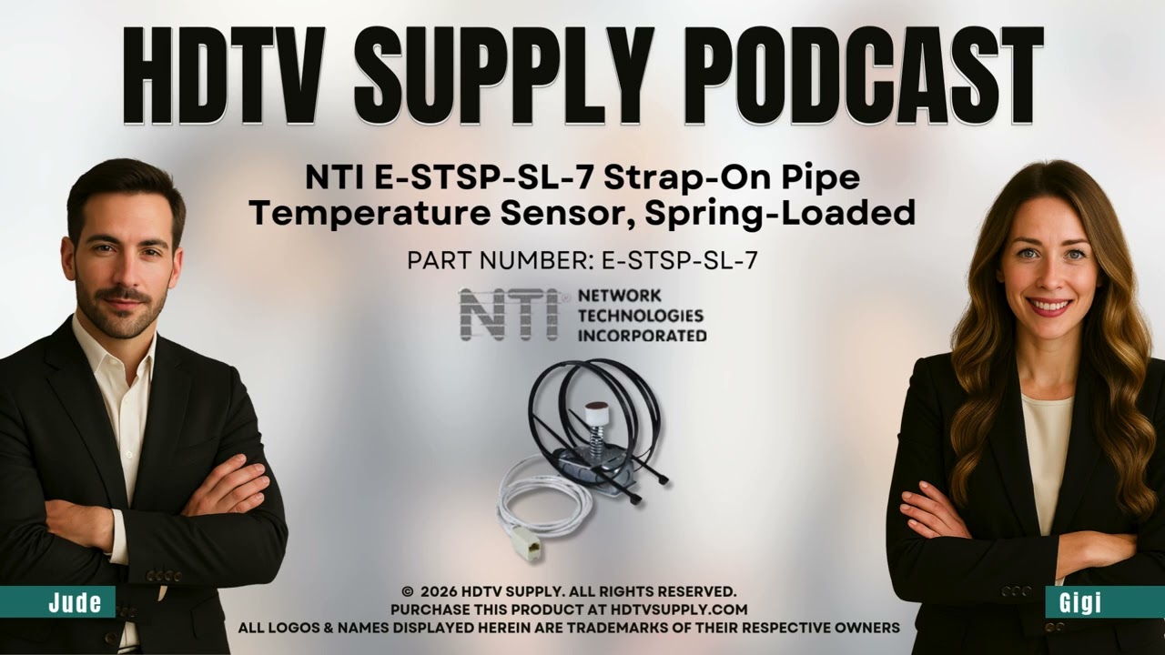 NTI E-STSP-SL-7 Strap-On Pipe Temperature Sensor, Spring-Loaded