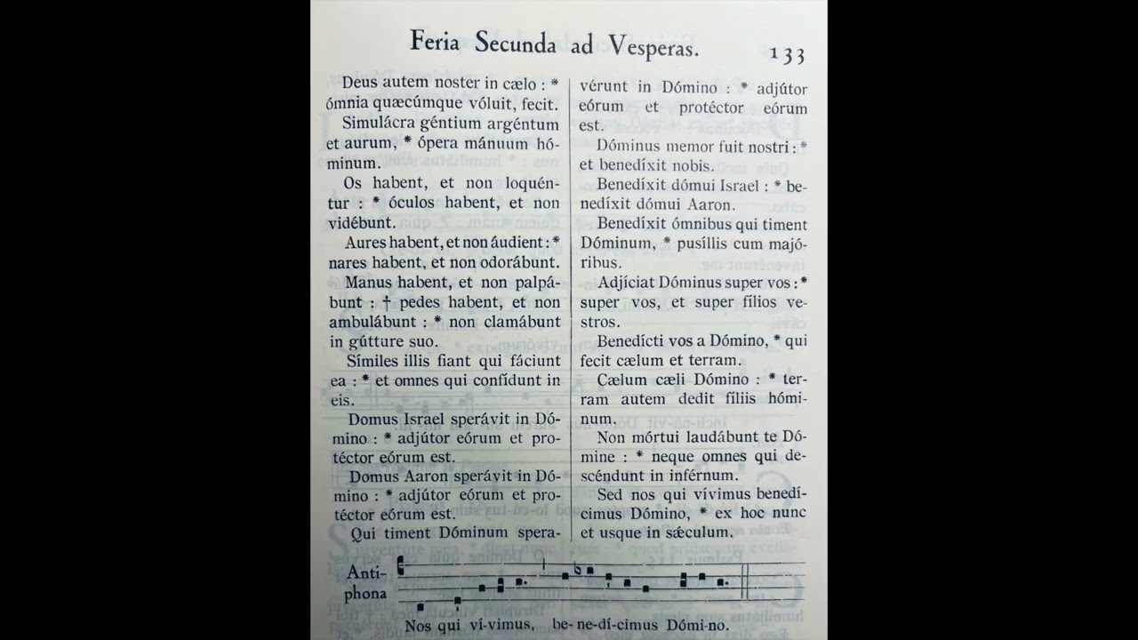 Nos qui vivimus benedicimus Domino - Psalmus  113