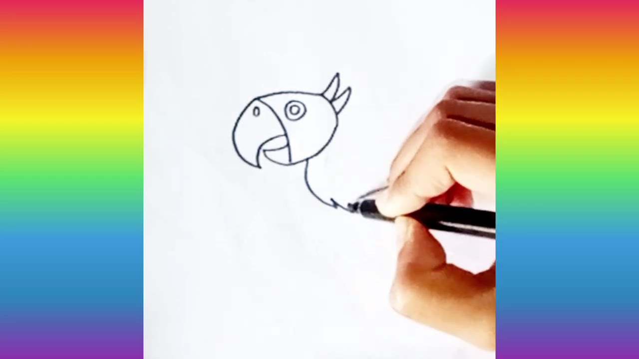 Parrot darwing|How to draw a Parrot|Easy darwing Easy darwing