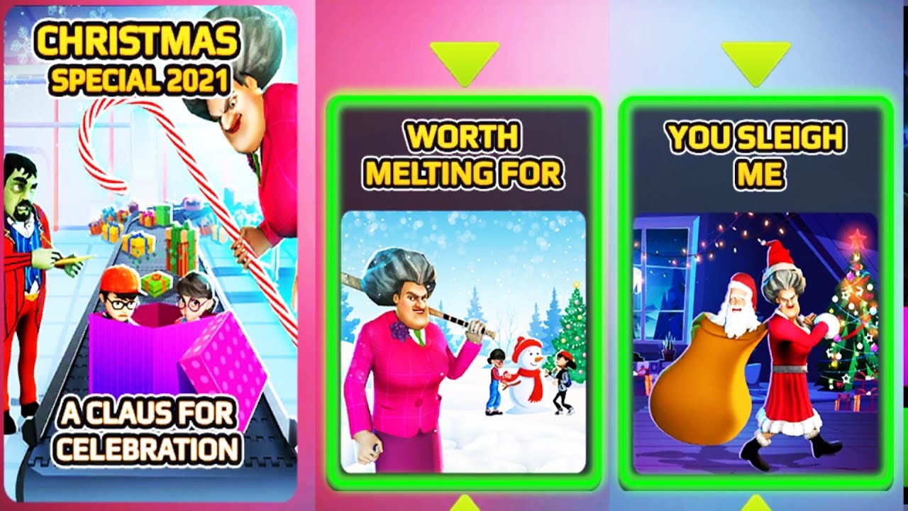 Scary teacher 3d 5.15 - New Update Worth Melting for, You Sleigh Me | Special Chapter Christmas 2021