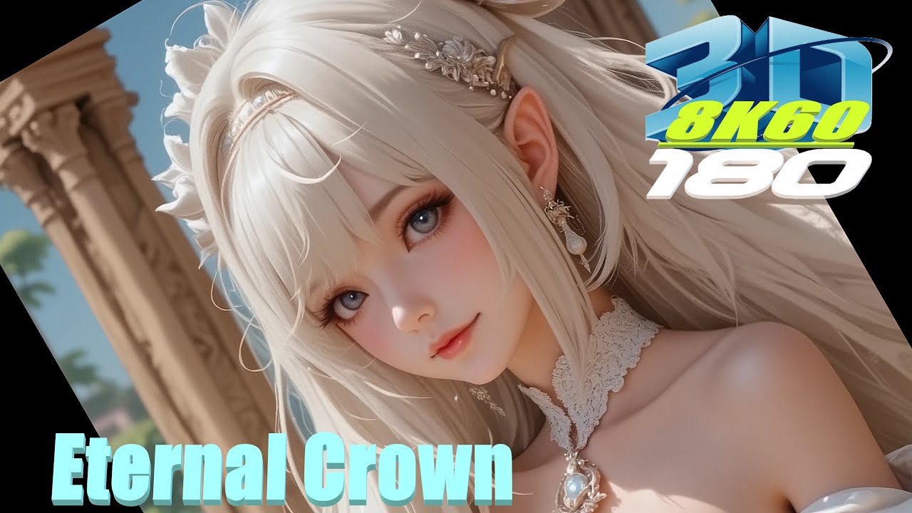 3D VR180 Ai Girls, Song - Eternal Crown, 3DVR, Aiビデオ, 3D変換, Ai Art, 8K60FPS