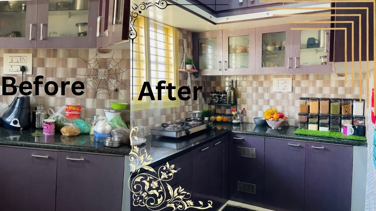My kitchen makeover 🫶✨ before/After changes nodii shock aythu😲😁