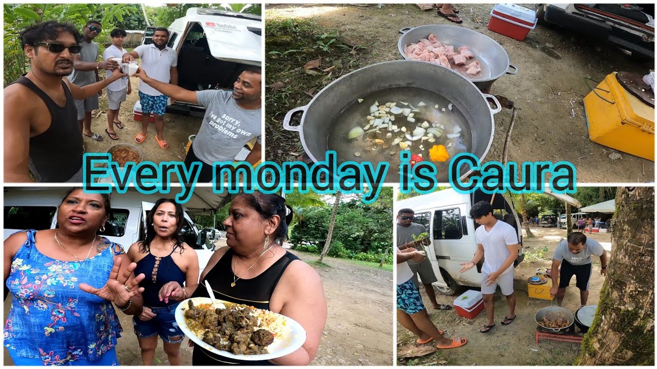 Amish birthday cookout in Caura by the bridge.