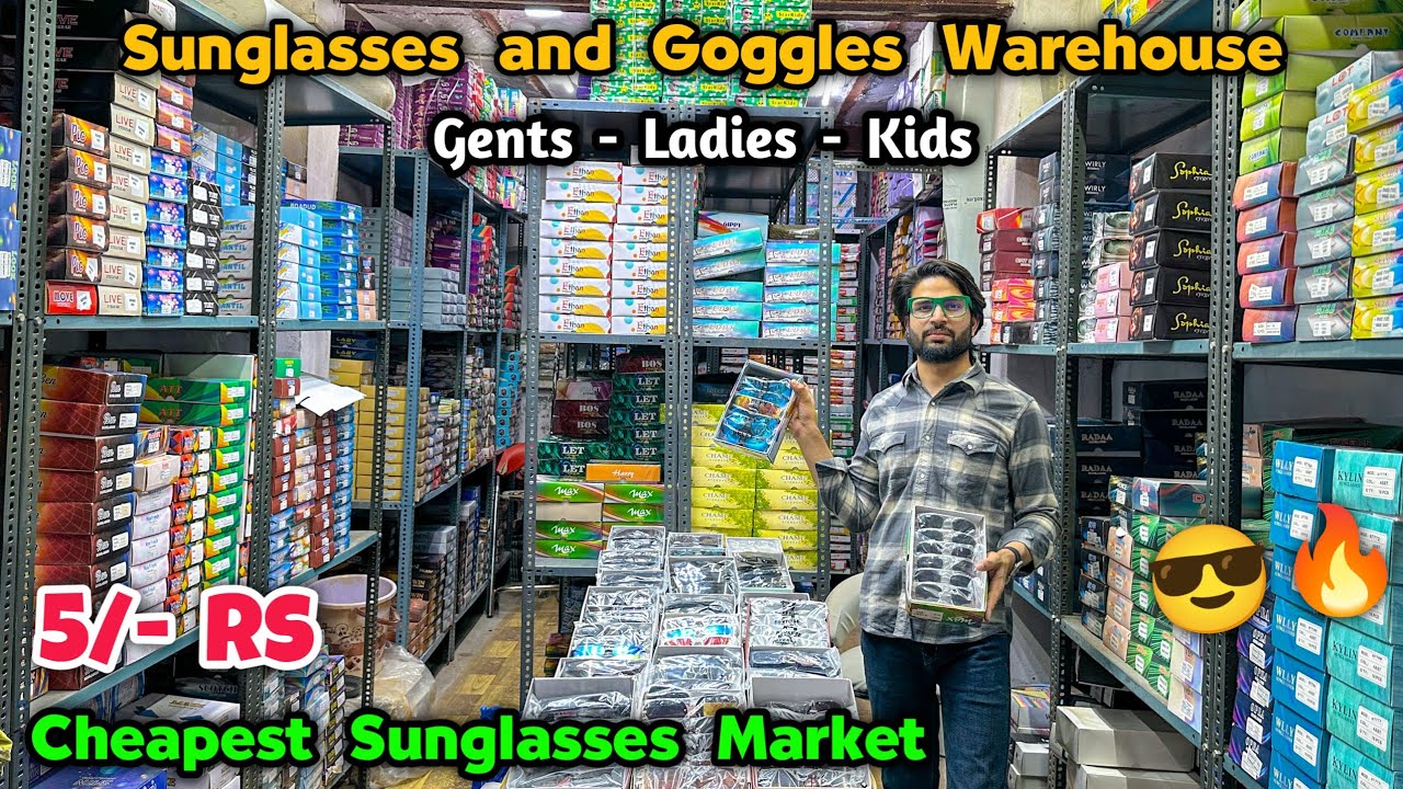 Sunglasses & Goggles 5/- Rs 😎🤯| Ballimaran Chashma Market | Sunglasses Wholesale Market In Delhi