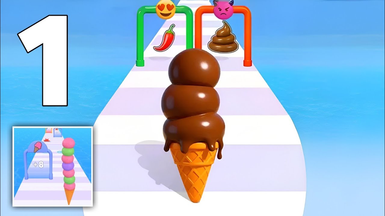 🍦 Stacky Ice Cream Runner 🍨 Fun Gameplay Walkthrough | Android & iOS All Levels 🎮