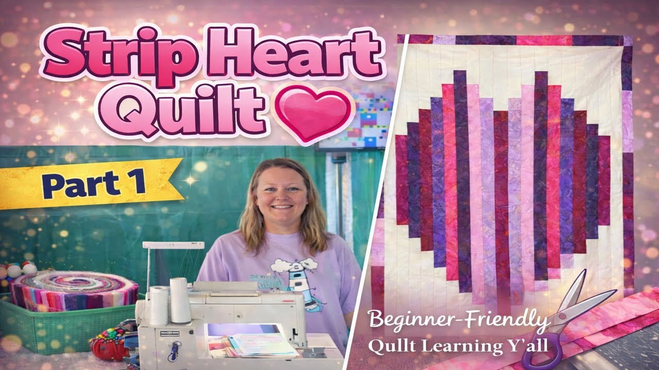 Strip Heart Quilt Tutorial – Part 1 | Cutting & Piecing the Heart