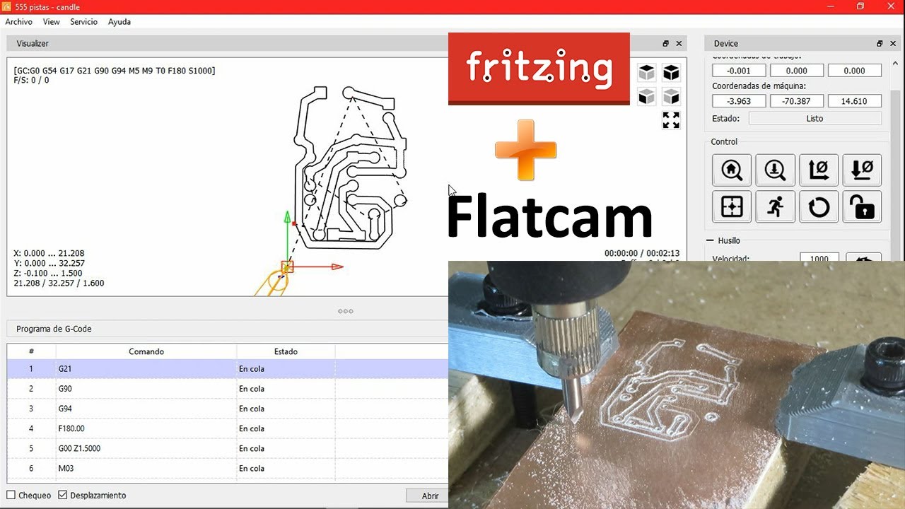Como hacer una PCB con una CNC - Fritzing - Flatcam - Candle
