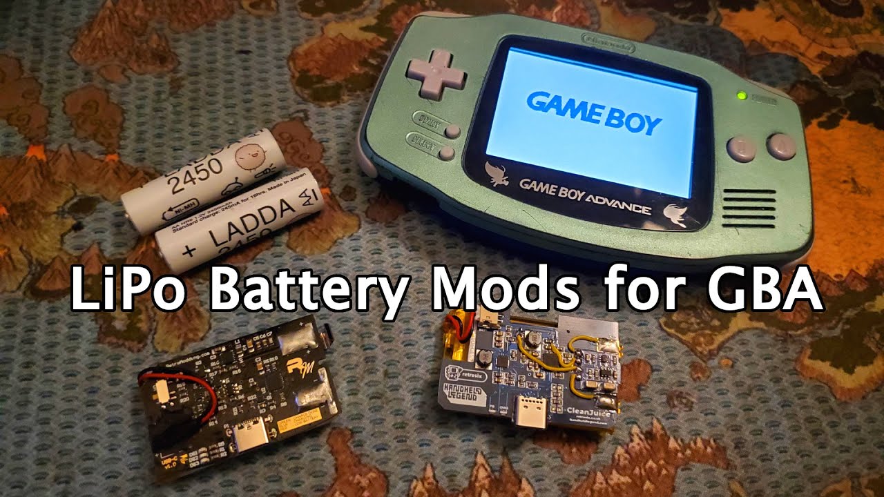 Battery Mods for Game Boy Advance