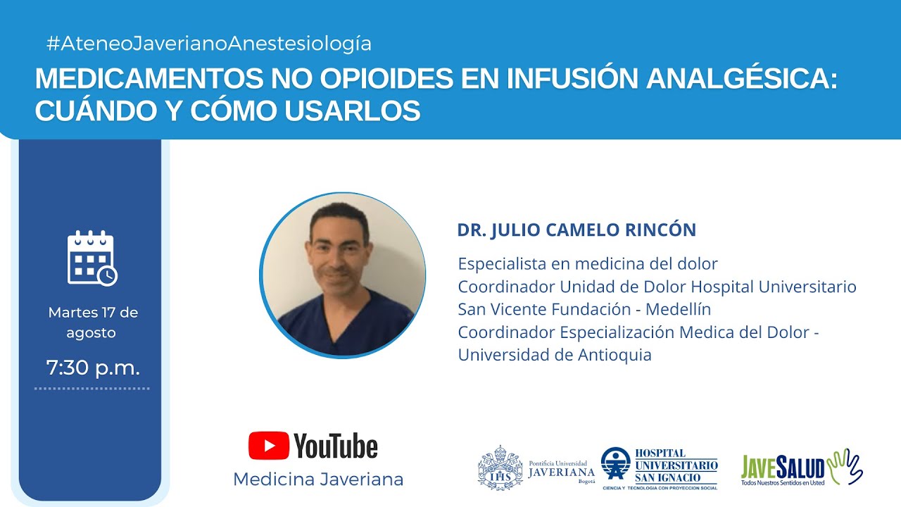 Medicamentos no opioides en infusión analgésica: Cuándo y Cómo Usarlos