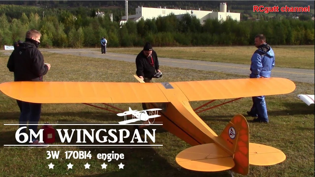 Piper J-3 Cub 50% RC Plane Maiden Flight | 6m Wingspan Giant