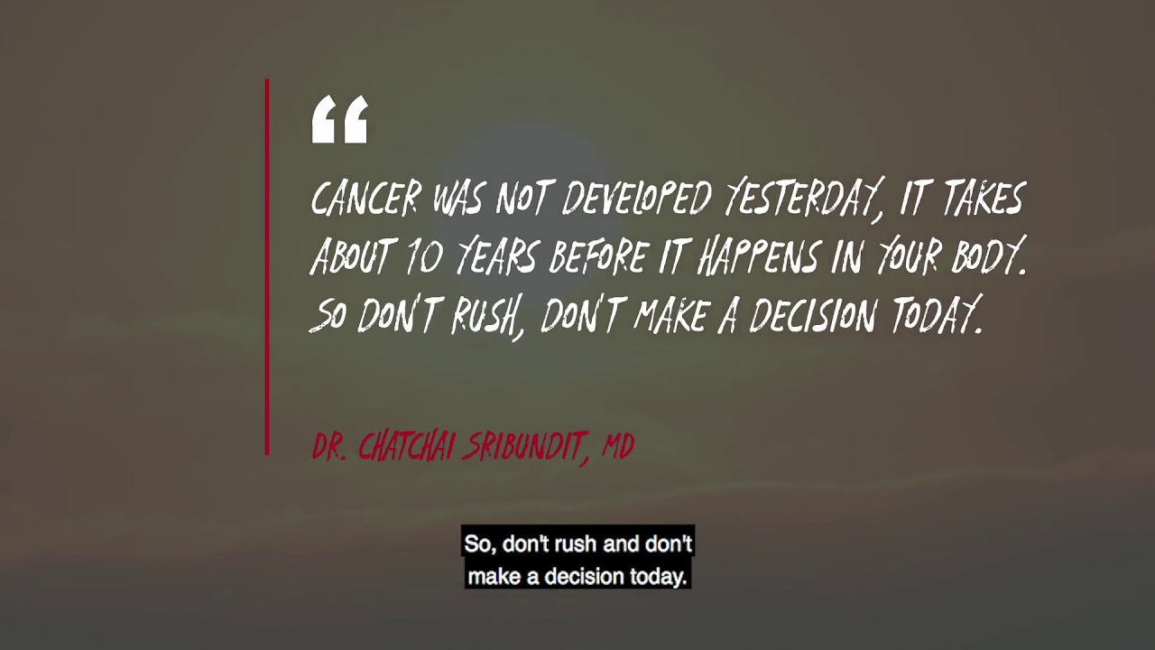Message to a Terminal Cancer Patient By Dr Chatchai Sribundit @Akesis Life