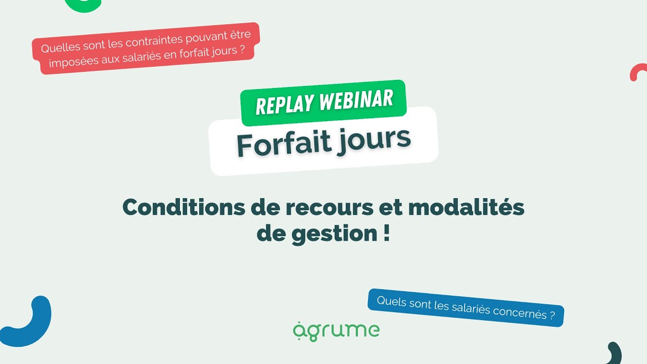 [REPLAY WEBINAR] Le forfait jours