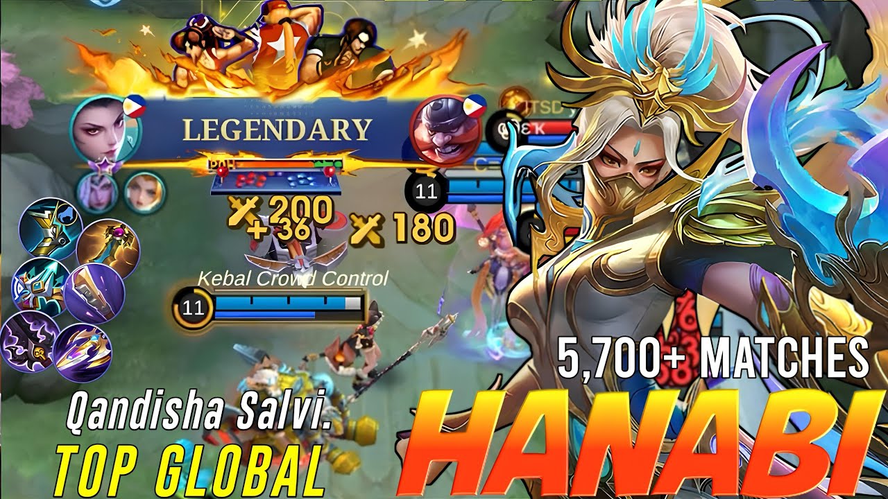 Legendary Hanabi Perfect Gameplay - Top Global Hanabi by★Qandisha Salvi. - Mobile Legends