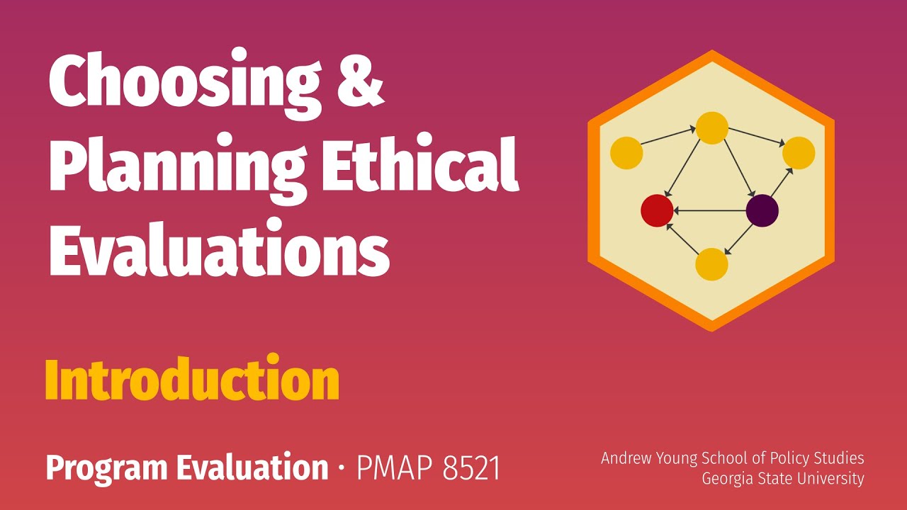 PMAP 8521 • (13) Choosing and planning ethical evaluations: (0) Introduction