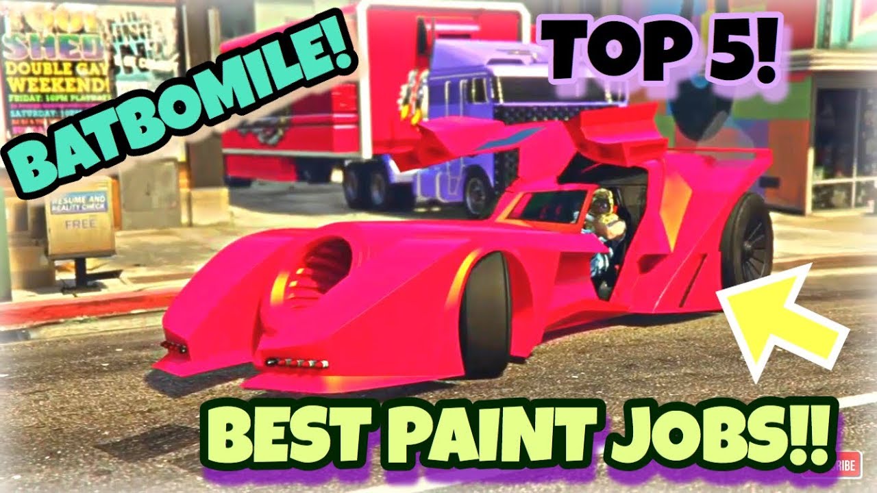 TOP 5 AWESOME PAINT JOBS FOR THE NEW BATMOBILE( VIGILANTE ) !( HALLOWEEN DLC ) GTA V ONLINE