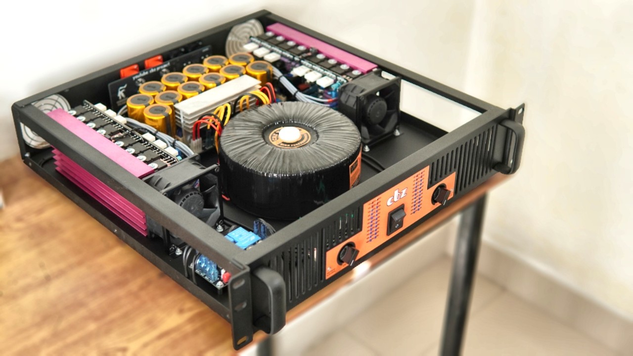 Full Assembly High Power class-H Amplifier with 1500va Toroidal Transformer #cbzproject