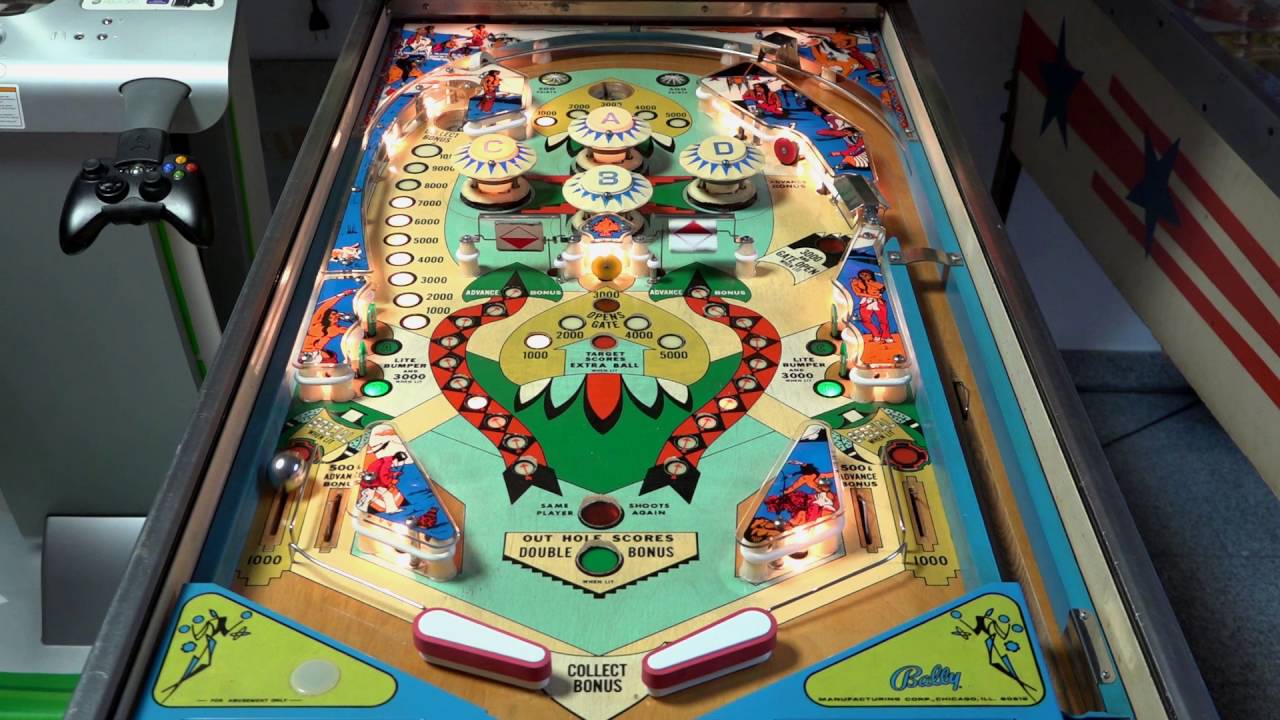 Bow and Arrow (Bally, 1974) Flipper Pinball