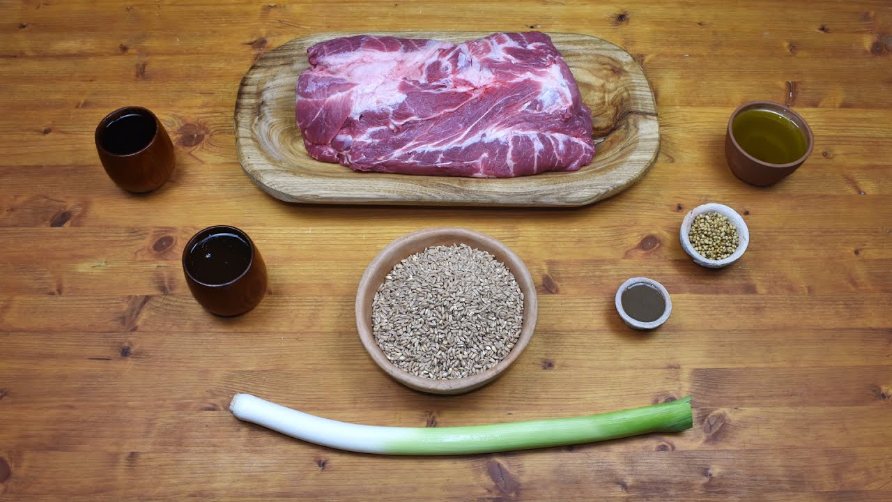 Ancient Roman Pork Stewed in Wine with Spelt Puls – Puls Cum Iure Oenococti