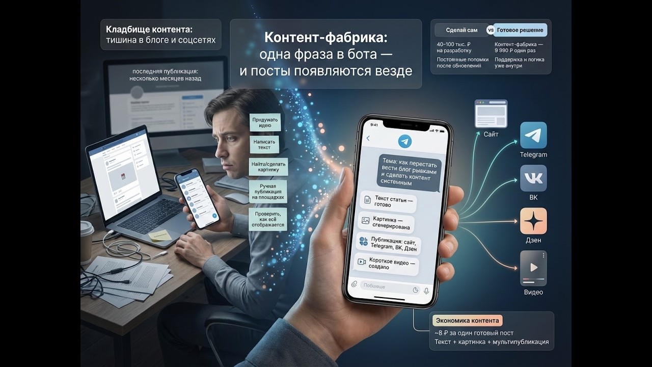Твой блог — кладбище контента? Всего одна кнопка, которая превратит его в контент фабрику