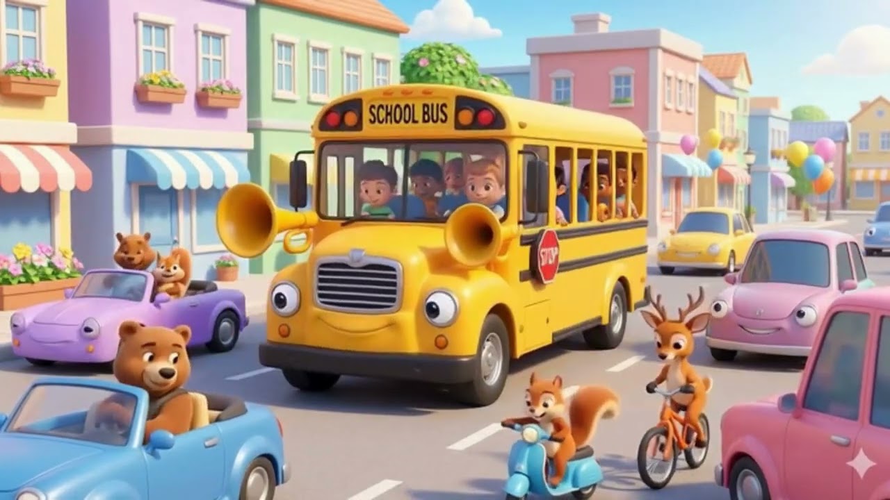 Wheels on the Bus/ Rhymes for Kids @TinyTime_club