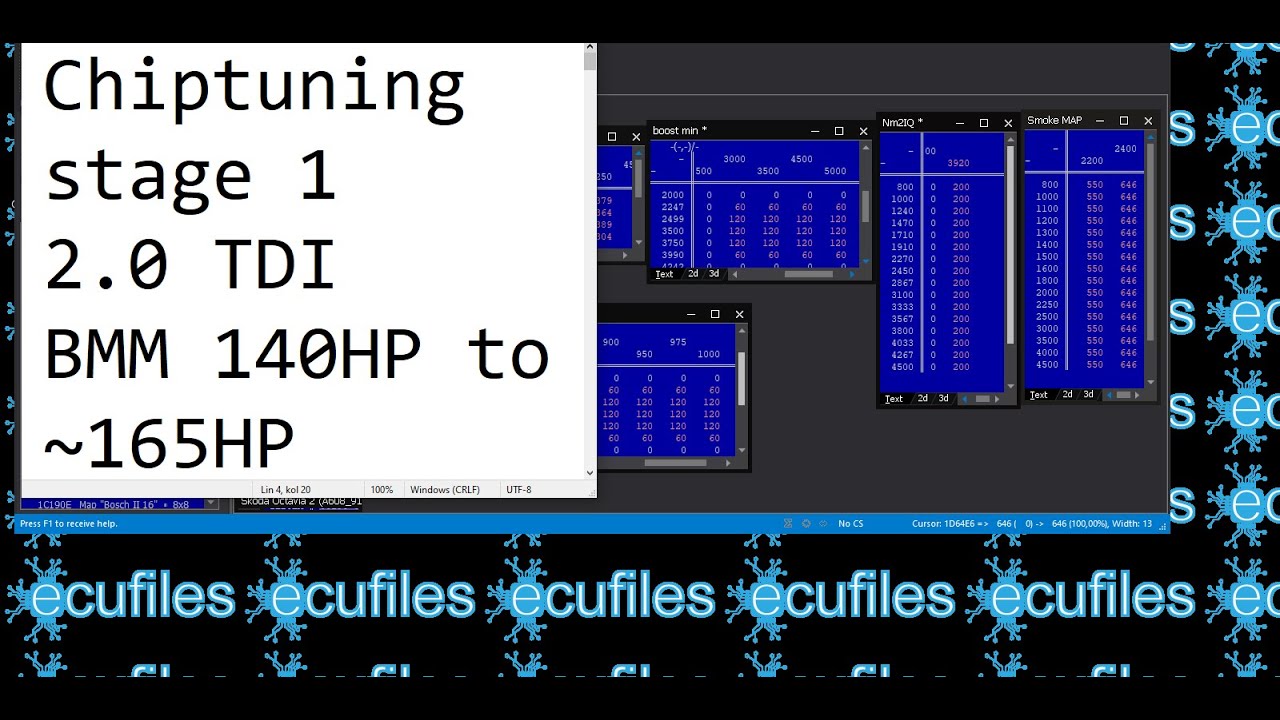 Chiptuning recipe stage 1 2.0 TDI BMM 140HP to ~165HP
