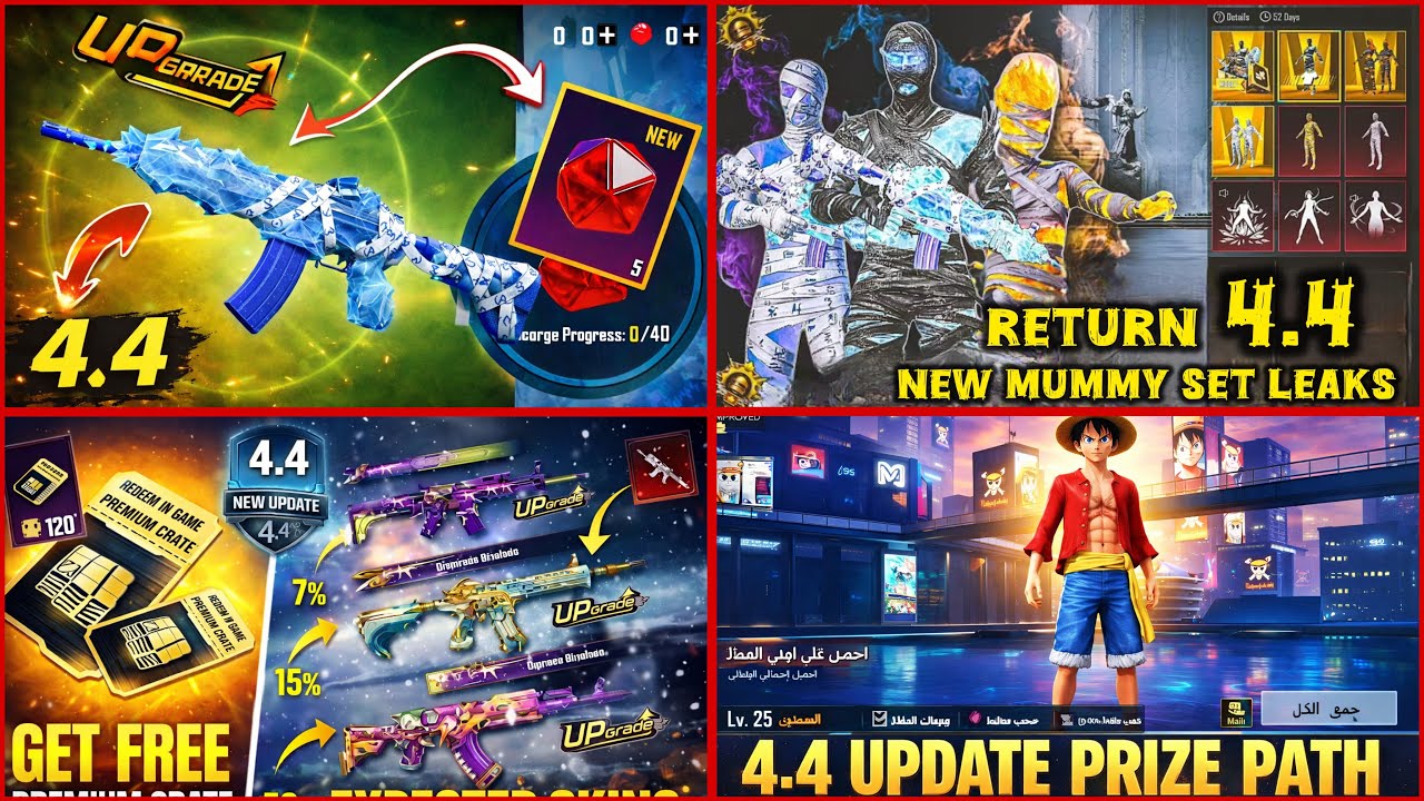 Bgmi 4.4 Returning Mummy Set ✅ Reveal Mythic Forge 4.4 / Bgmi Premium Crate 😍 New M4 in Update 4.4 
