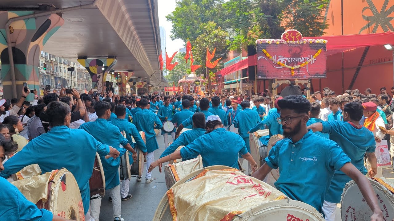 Lalbaug Chi Sai Leela Palkhi 2025 - Kedarnath Dhol Tasha Pathak vadan