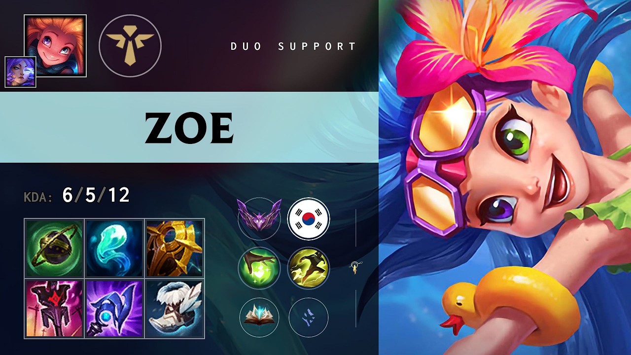 Zoe Support vs Karma - KR Master Patch 26.15