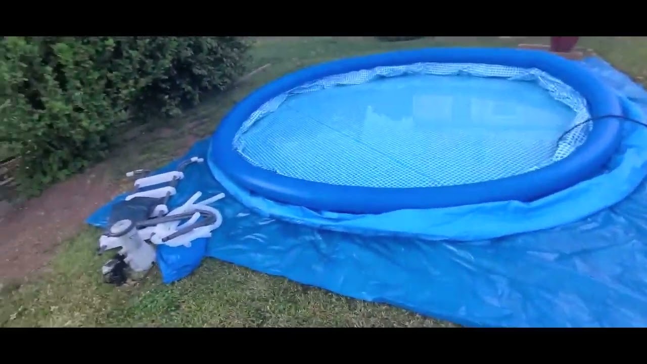 15 foot Intex pool setup