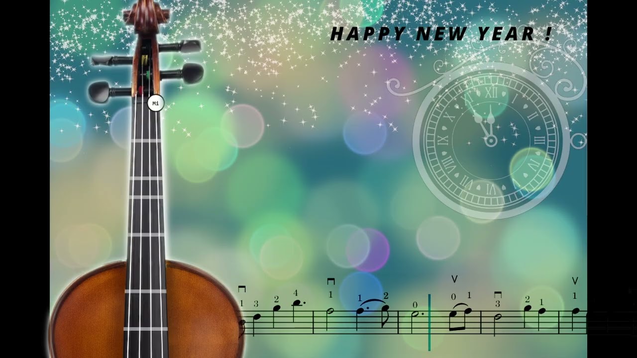 Happy New Year (ABBA) | Violin Cover (Sheet Music + Real-Time Fingering)