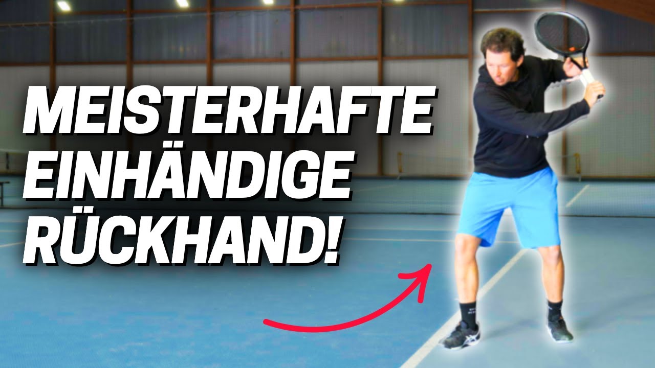 Meisterhafte einhändige Rückhand!