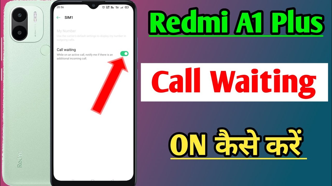 Redmi a1 Plus call waiting setting / how to enable call waiting redmi a1 Plus / redmi a1 Plus