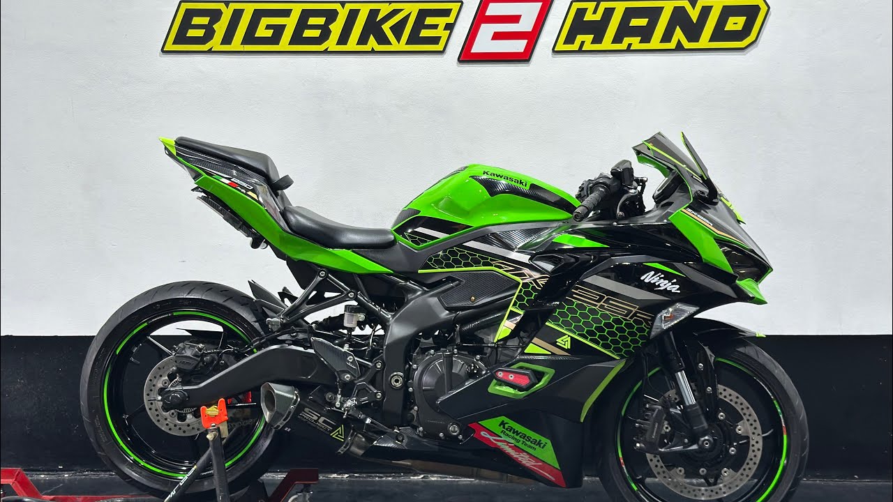 Kawasaki Zx25r 2021 Exhaust sound Sc project cloning slip on