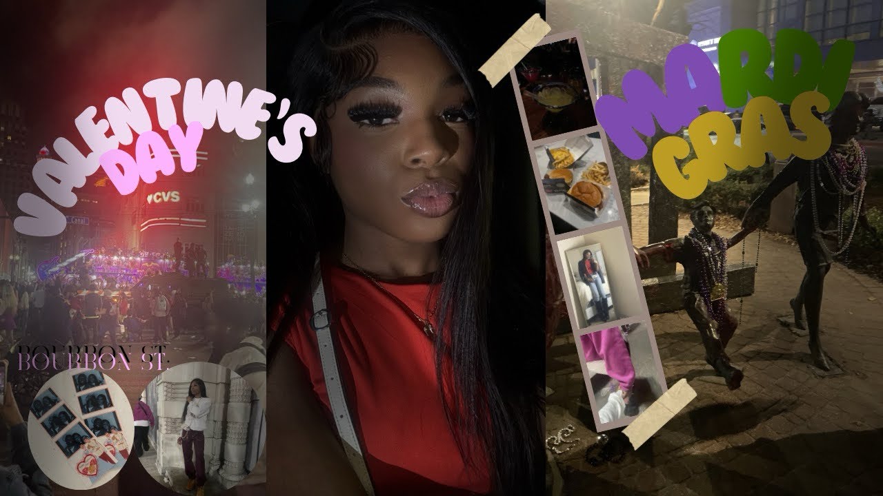 VLOG: hair appointment + grwm for vday💕 + MARDI GRAS in NOLA📍