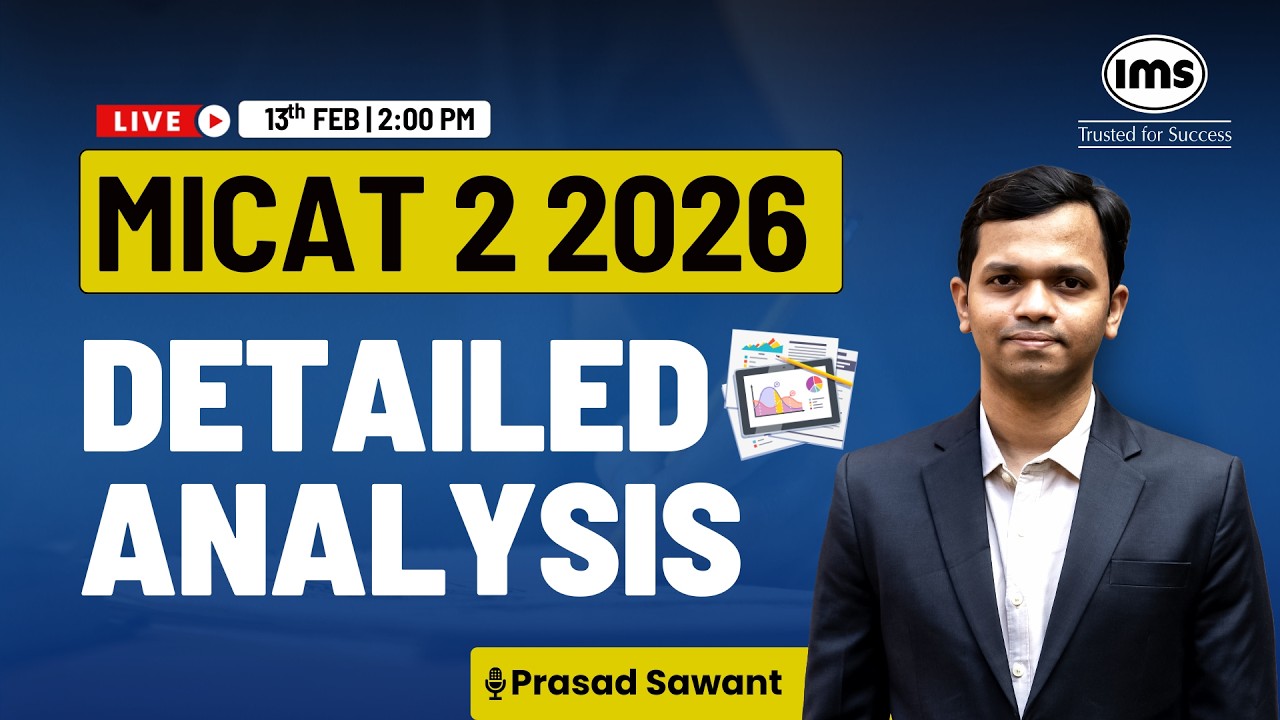 MICAT 2 Detailed Analysis | Complete MICAT 2 Analysis ft. Prasad Sawant