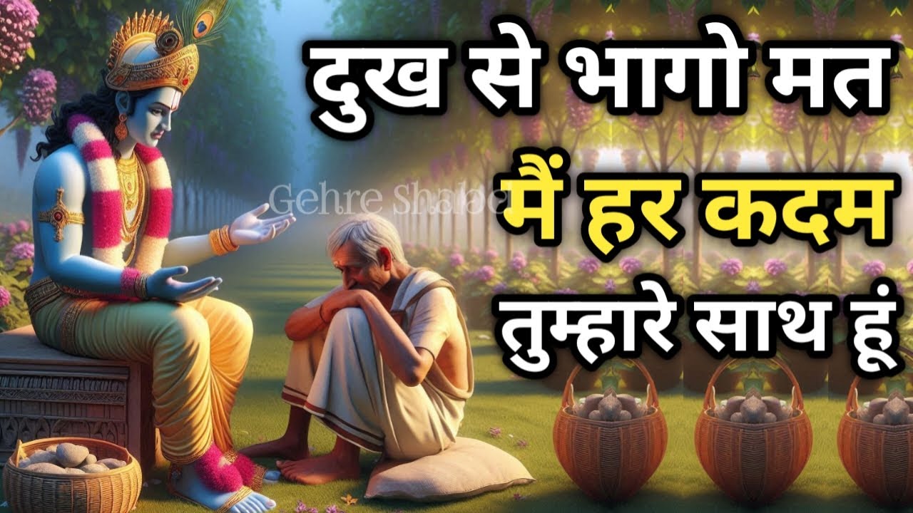 रोओ मत, मैं हर कदम तुम्हारे साथ हूं l हर दुख दूर हो जाएगा Gehre Shabd l Krishna Motivational Speech