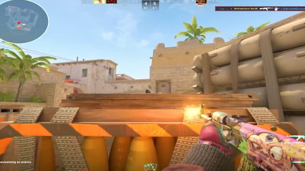 1v5 against wallhacker