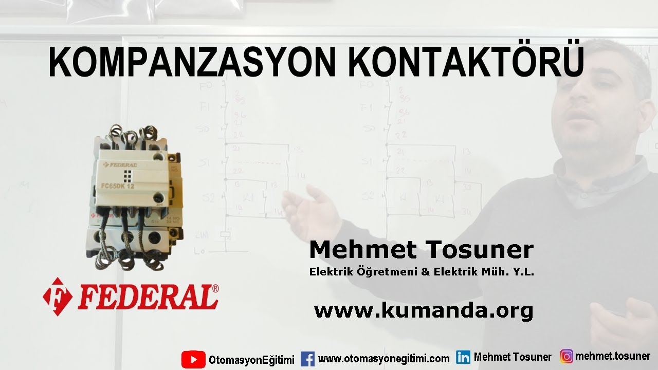 Kompanzasyon Kontaktörü #elektrik #otomasyon #devre #kumanda #kontrol #motor #plc