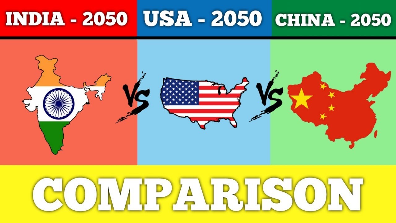 India 2050 vs USA 2050 vs China 2050 - Country Comparison || Nation Nexus
