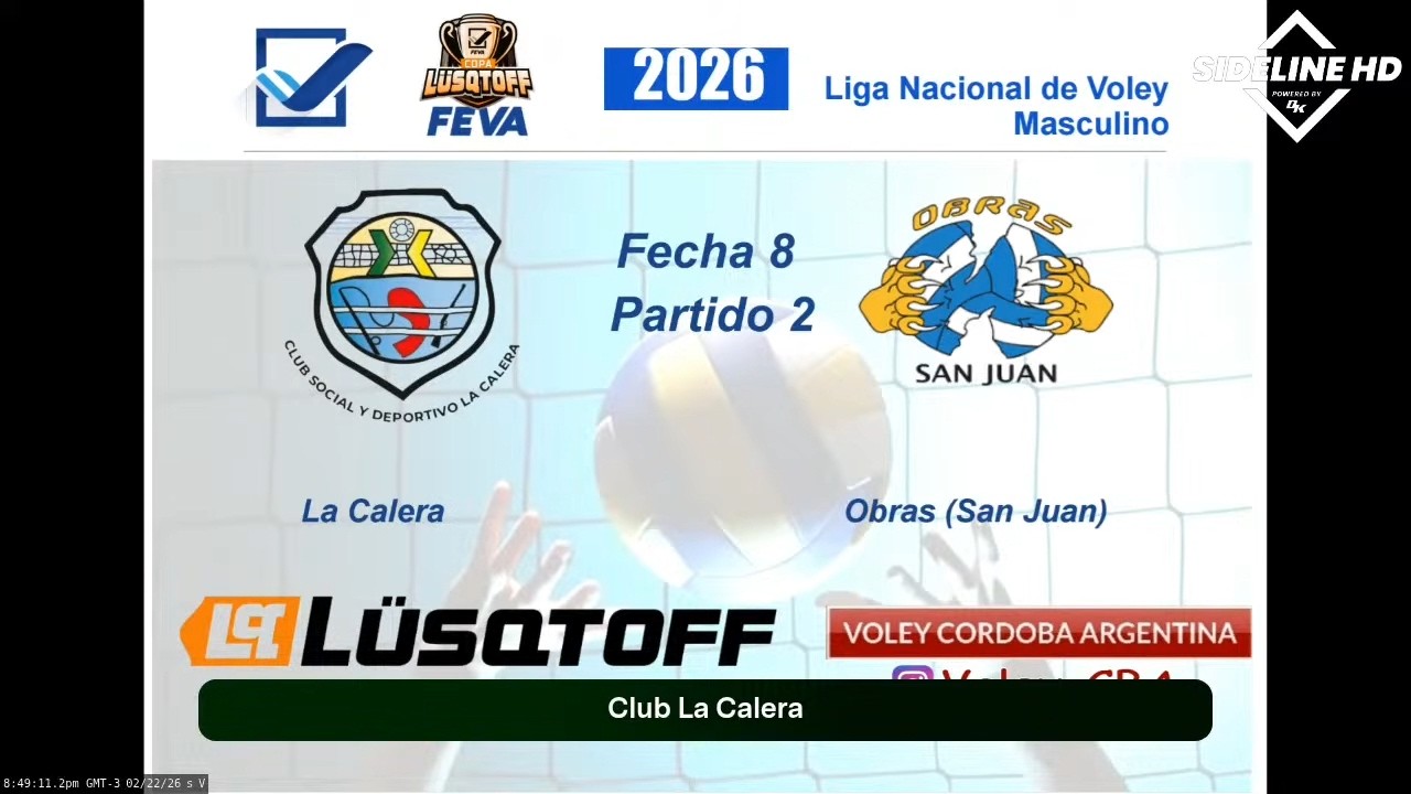 FEVA LNVM 2026 - Fecha8 Partido2 - La Calera vs Obras