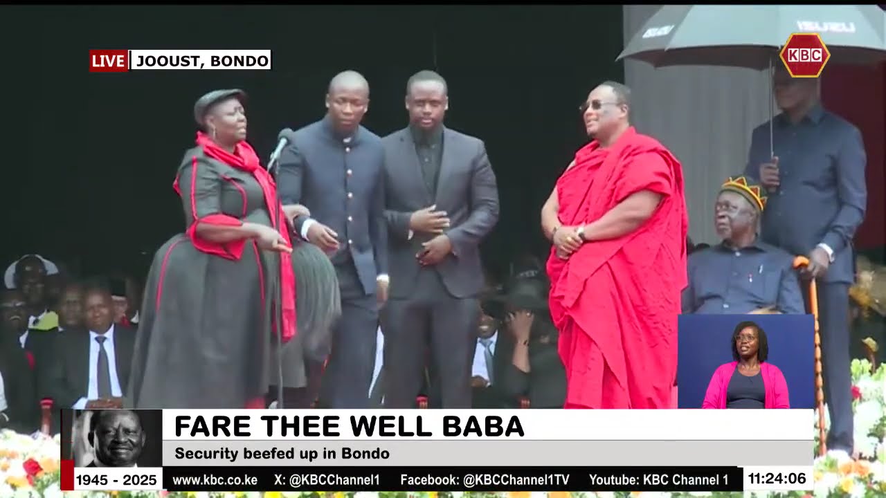 Ruth Odinga's Full Speech at Raila's Funeral Service in Bondo