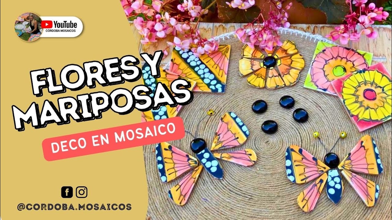 Flores y Mariposas de Mosaico para decorar tu Hogar y Jardín 🦋