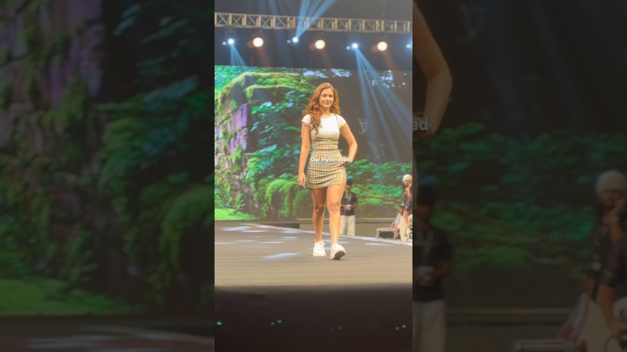 Payal Rajput Practising Ramp Walk At Teach For Change Far The Cause #teachforchange #viral #rampwalk