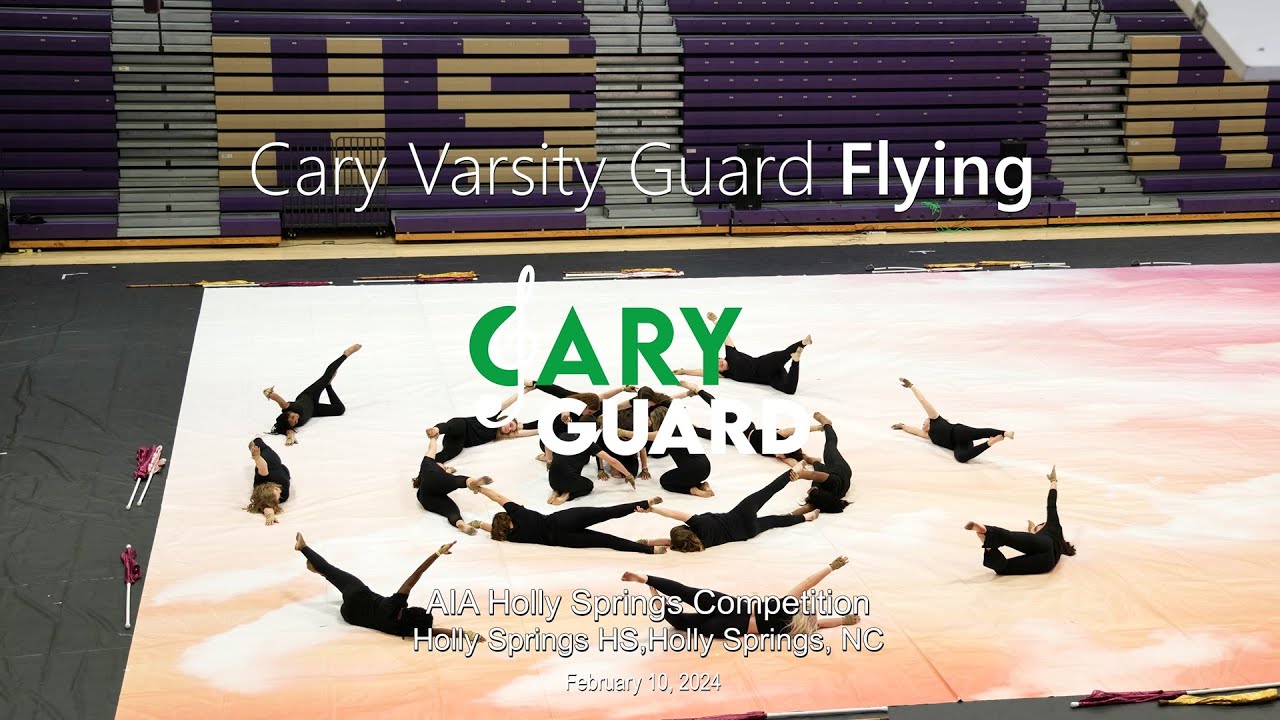 Cary Varsity Guard performing &ldquo;Flying&rdquo; at AIA Holly Springs Competition, 2/10/2024